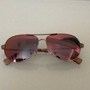 COLE HAAN Rose gold polarized sunglasses